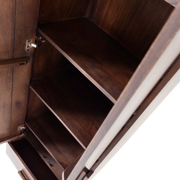 Dulap în culoare naturală închisă din lemn de mango 60x200x35 cm Liya – WOOOD-image-4