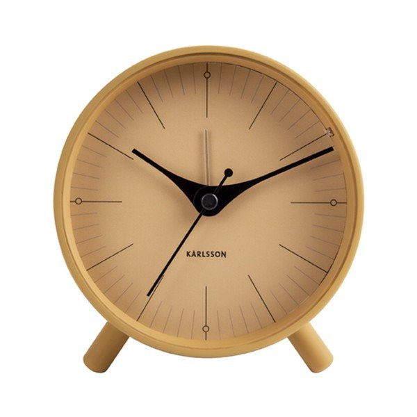 Ceas deșteptător din metal Karlsson Index, ø 11 cm, galben muștar-image-2