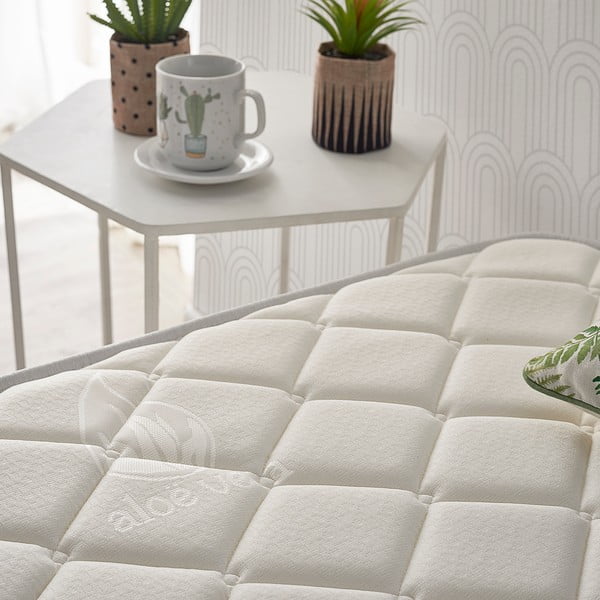 Saltea fermă/mediu-fermă din spumă reversibilă 120x200 cm Naturcare Aloe Vera – Moonia-image-1
