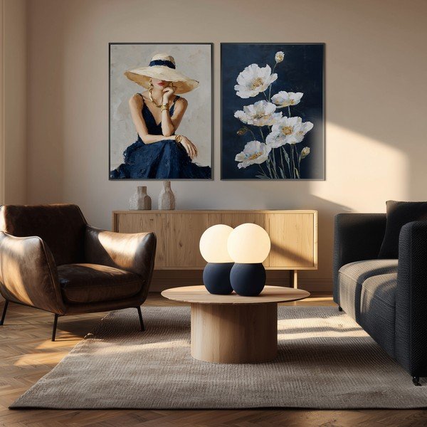 Tablou cu ramă imprimat 60x80 cm White Poppies – Styler-image-4
