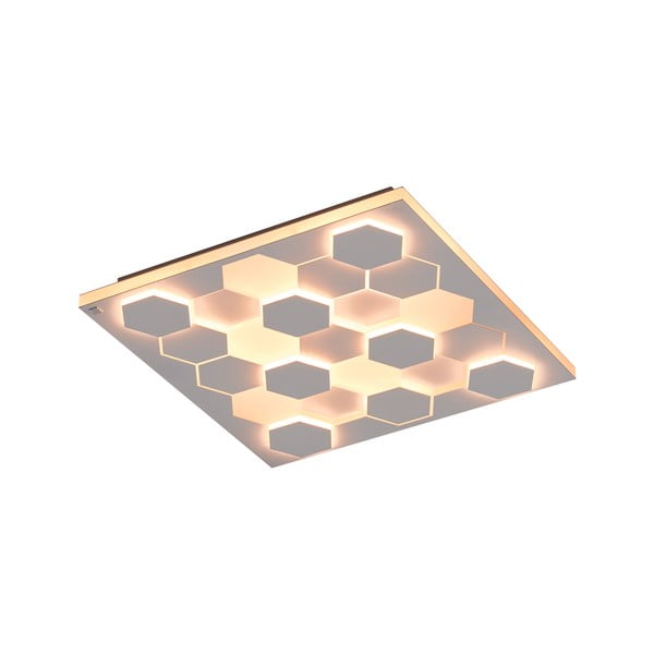 Plafonieră albă LED cu control vocal/cu control prin aplicații mobile cu abajur din metal 55x55 cm Cifavo – CINQUE-image-1