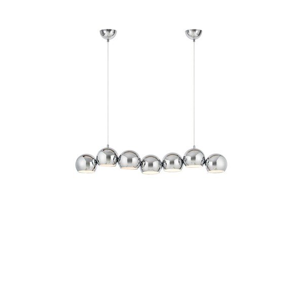 Lustră argintie din metal cu abajur din metal Cupolo – Markslöjd