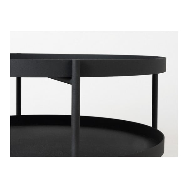 Masă de cafea CustomForm Hanna, ⌀ 60 cm, negru-image-4
