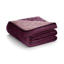 Cuvertură roz-închis matlasată din catifea 220x240 cm Laila – AmeliaHome