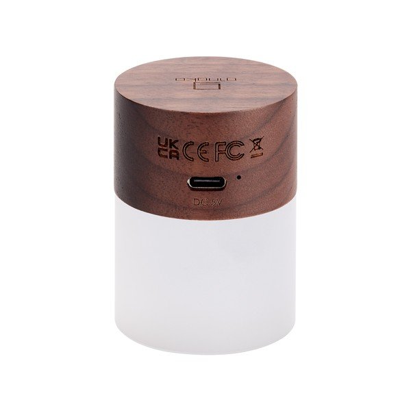 Veioză maro închis LED cu intensitate reglabilă cu abajur din sticlă (înălțime 6 cm) Lemelia – Gingko-image-3