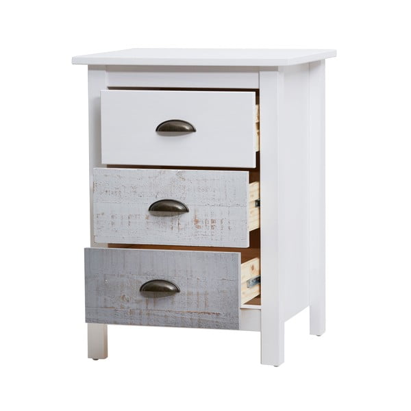 Noptieră Marckeric Romantica, alb - gri-image-4