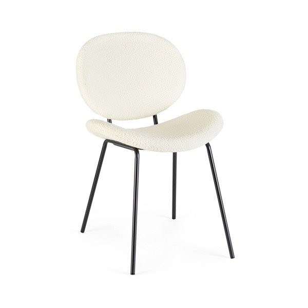 Scaun de dining alb tapițat Maddie – Yes Everyday