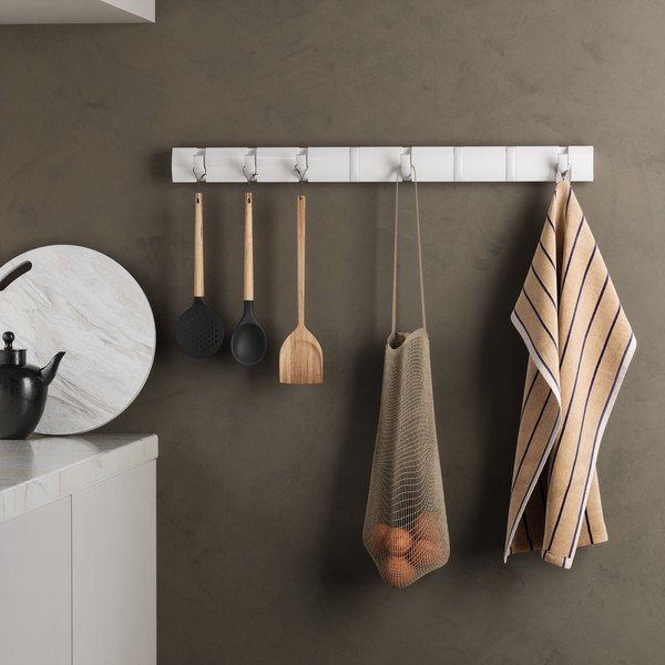 Cuier de perete alb mat din lemn de pin 81 cm Flip – Umbra-image-3