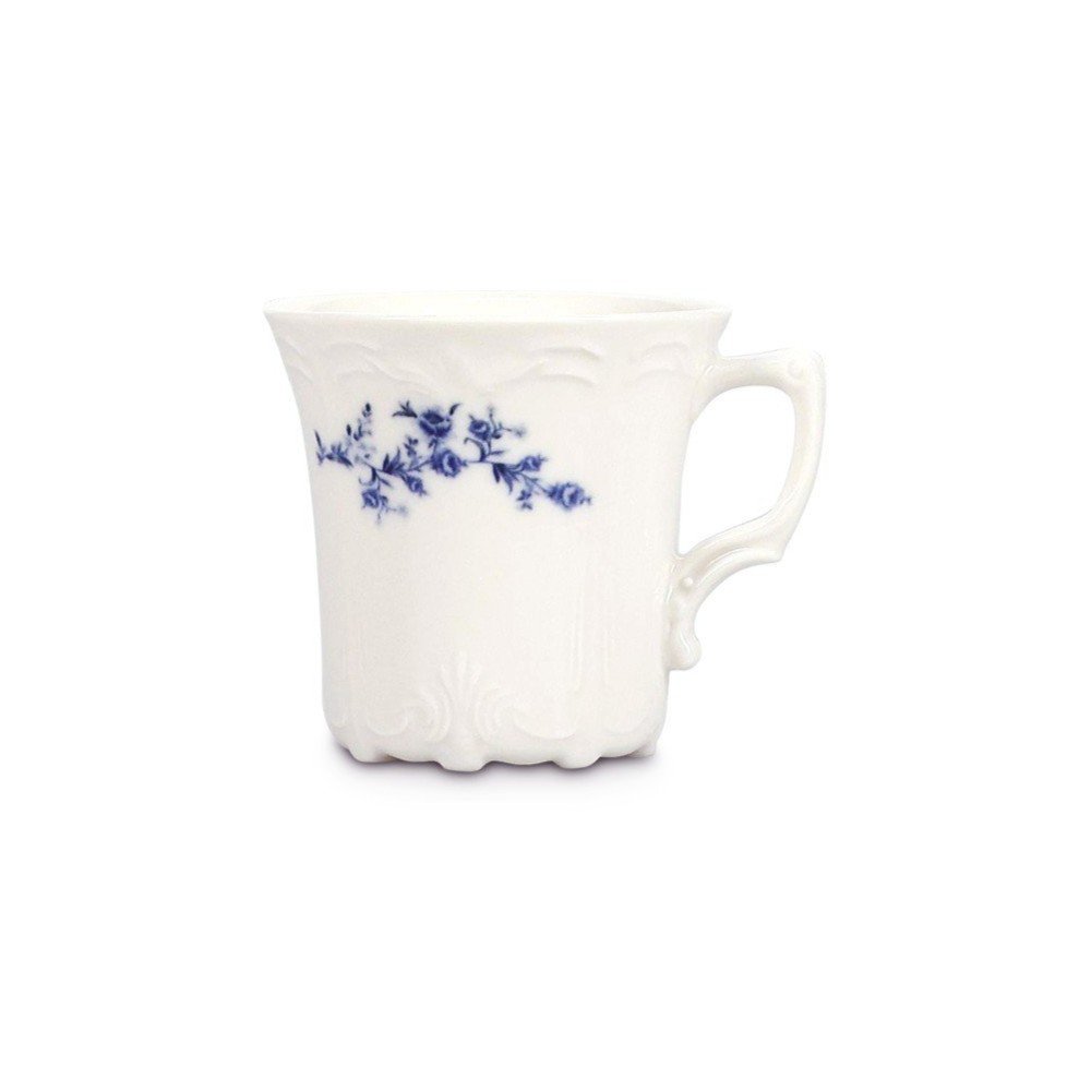 Ceașcă albă/albastră pentru cappuccino din porțelan 200 ml Retro – BonBistro