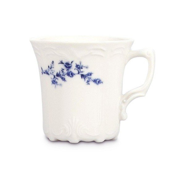 Ceașcă albă/albastră pentru cappuccino din porțelan 200 ml Retro – BonBistro