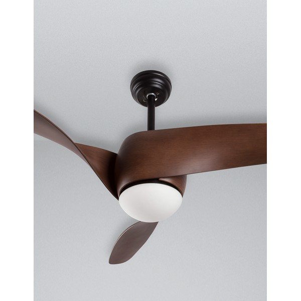 Plafonieră negru-mat/în culoare naturală închisă LED din metal cu abajur din sticlă Breeze – Nova Luce-image-3