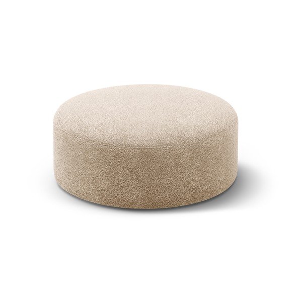 Taburet maro deschis cu tapițerie din țesătură bouclé Dia – Micadoni 