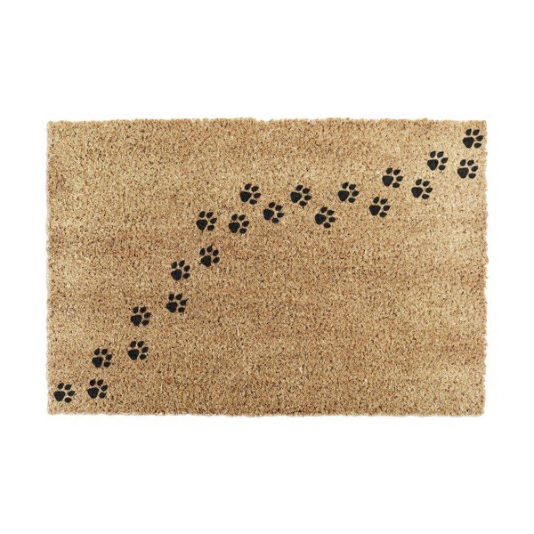 Covoraș de intrare din fibre de nucă de cocos 40x60 cm Paw Prints – Artsy Doormats
