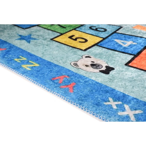 Covor de joacă pentru copii albastru lavabil 160x230 cm Hopscotch Blue – Vitaus-image-2