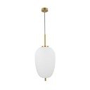 Lustră albă/alămie din sticlă ø 27 cm Lato – Nova Luce