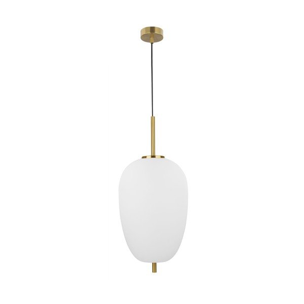 Lustră albă/alămie din sticlă ø 27 cm Lato – Nova Luce