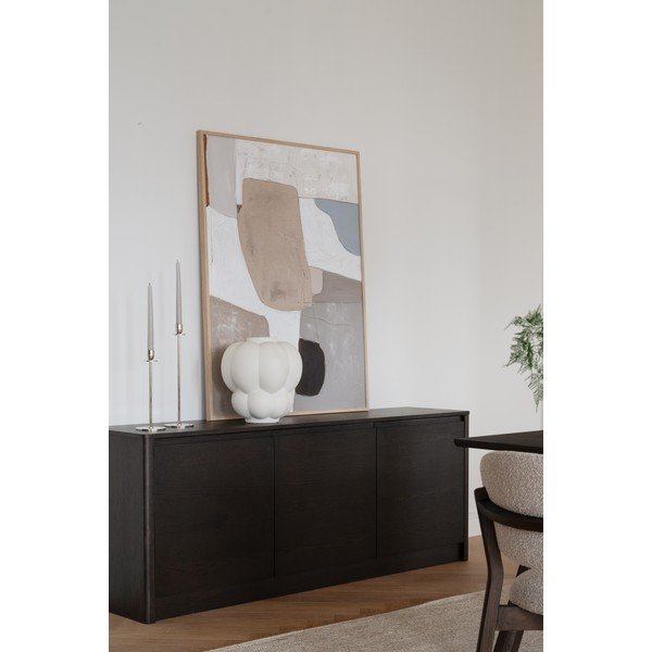 Comodă în culoare naturală închisă cu aspect de lemn de stejar 180x70x40 cm Melstone – Rowico-image-1