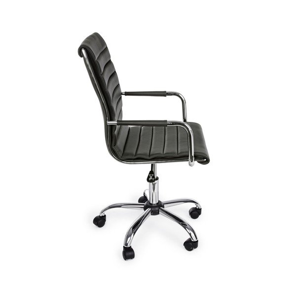 Scaun de birou gri închis din imitație de piele Perth – Yes Everyday-image-3