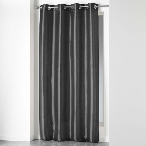 Draperie gri închis din microsatin 140x240 cm Shana – douceur d'intérieur