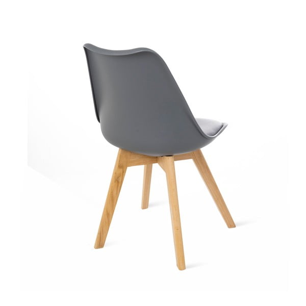 Set 2 scaune cu picioare din lemn de fag Bonami Essentials Retro, gri-image-4