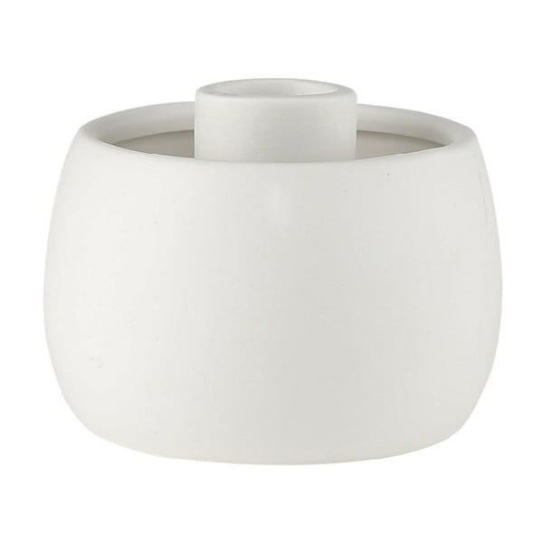 Sfeșnic din ceramică A Simple Mess Tiana, ⌀ 9 cm, alb