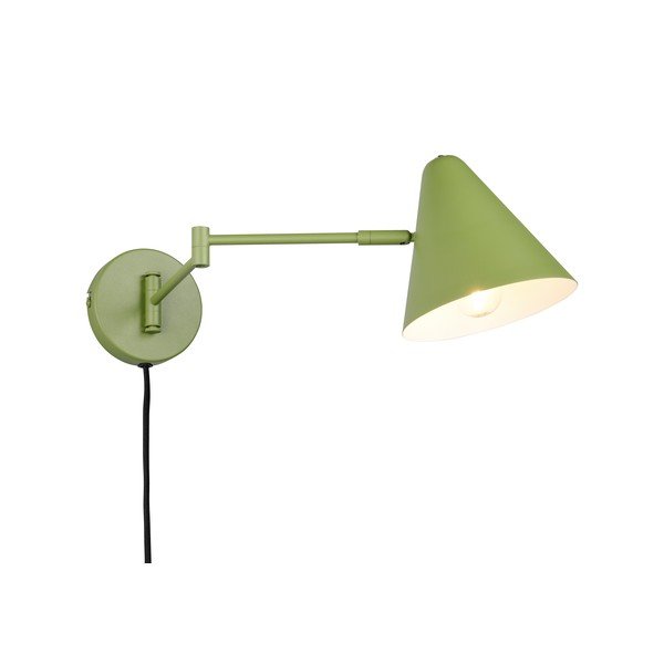 Aplică de perete verde cu structură flexibilă cu alimentare la priză ø 15 cm Cosima – Trio-image-2