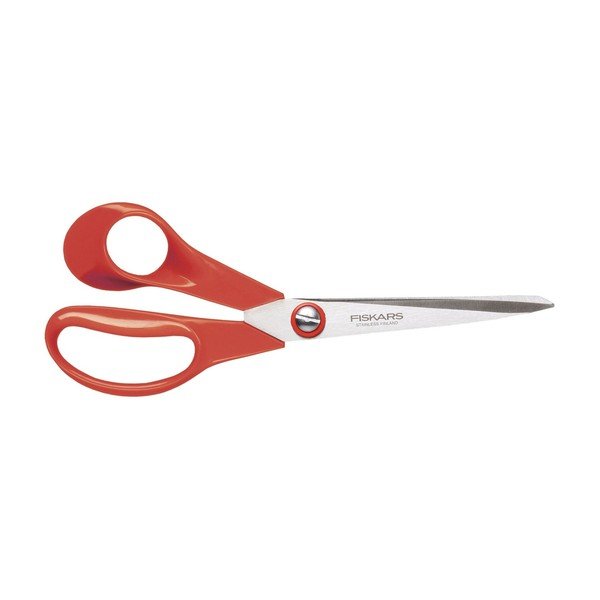 Foarfecă pentru stângaci Fiskars, lungime lamă 21 cm, roșu