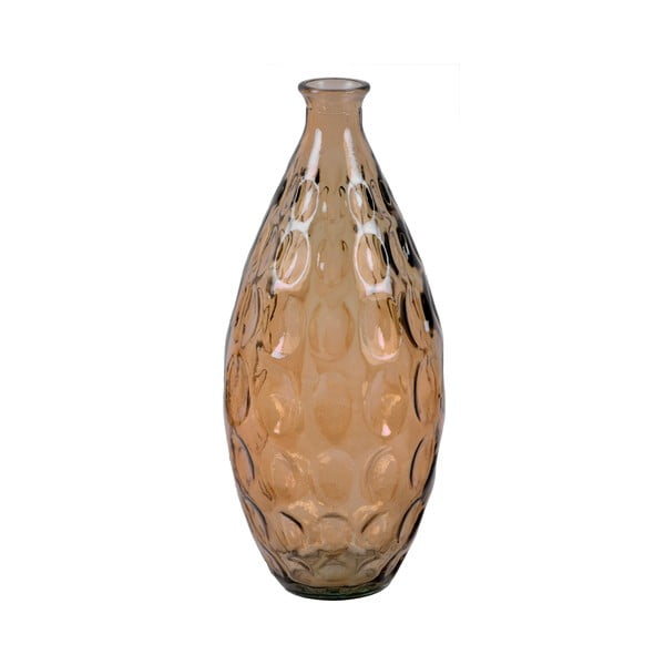 Vază din sticlă reciclată Ego Dekor Dune, înălțime 38 cm, maro