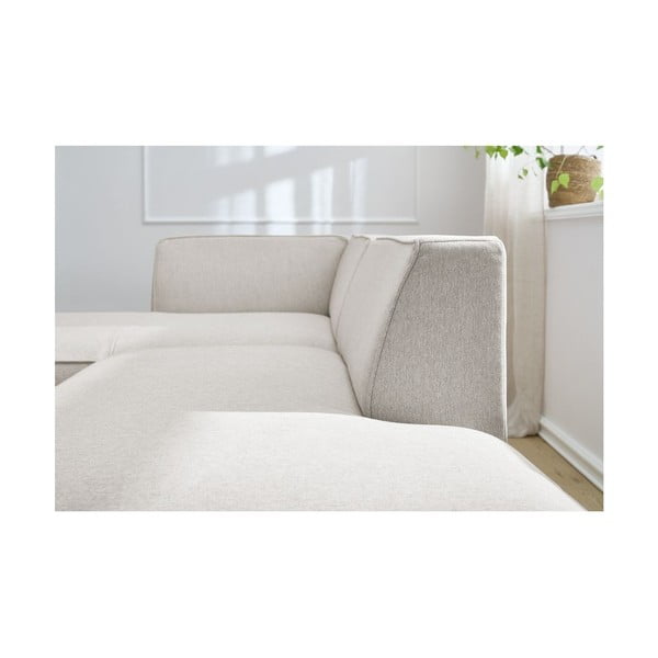 Colțar modular bej (cu colț pe partea stângă/în formă de ”L”) Megeve – Bobochic Paris-image-4
