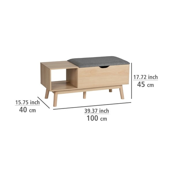 Dulap de pantofi cu bancă Edda - Wenko-image-3