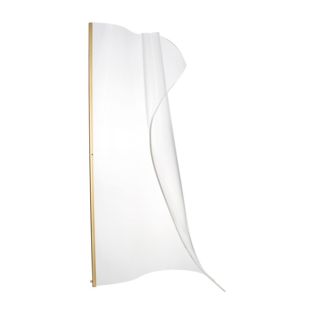 Lampadar auriu LED din aluminiu cu abajur din sticlă acrilică (înălțime 105 cm) Siderno – Nova Luce