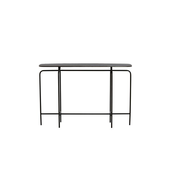 Masă consolă neagră din metal 30x120 cm Zapala – Light & Living