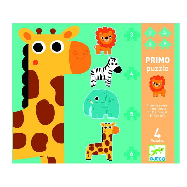 Set 4 puzzle-uri pentru copii Djeco Mini Jungle-image-1