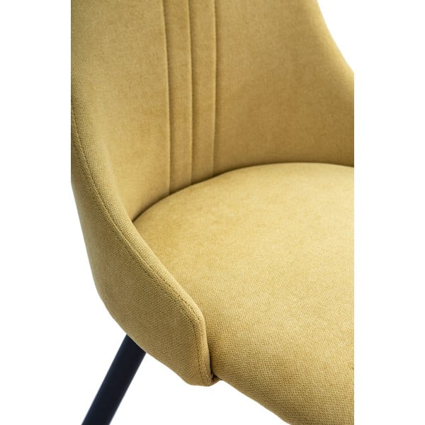 Scaune de dining galbene 4 buc. Mani – Marckeric-image-1