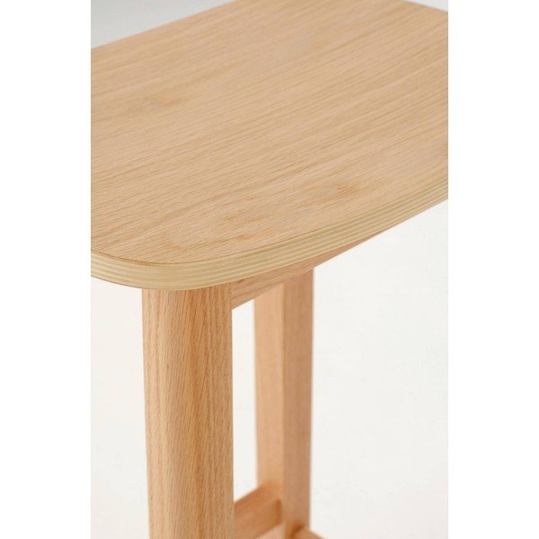 Scaun de bar în culoare naturală din lemn de stejar Selene – Jotex-image-4