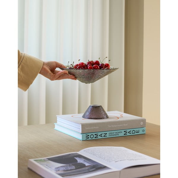 Bol verde/maro pentru fructe din sticlă ø 15 cm Bonbon – Hübsch-image-1