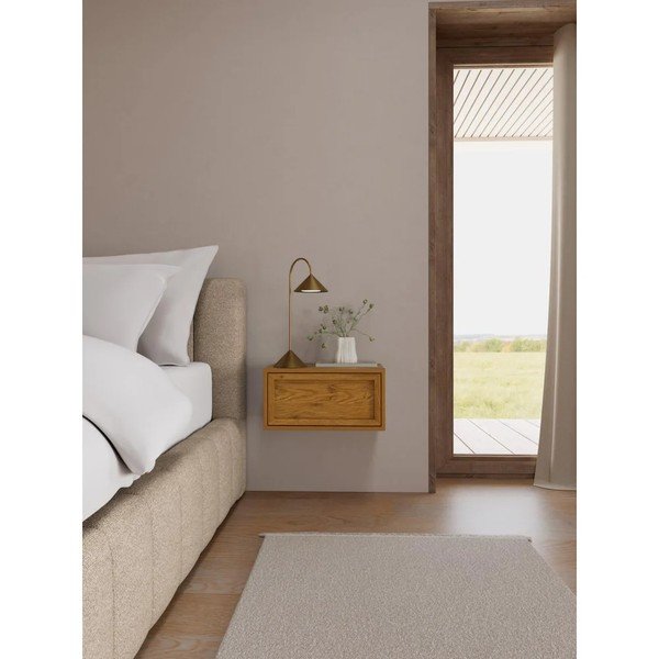 Noptieră în culoare naturală suspendată cu aspect de lemn de stejar Palmdale – Actona-image-1