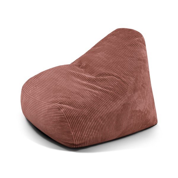 Fotoliu bean bag cărămiziu cu tapițerie din catifea reiată Snug 100 – SLOWDOWN