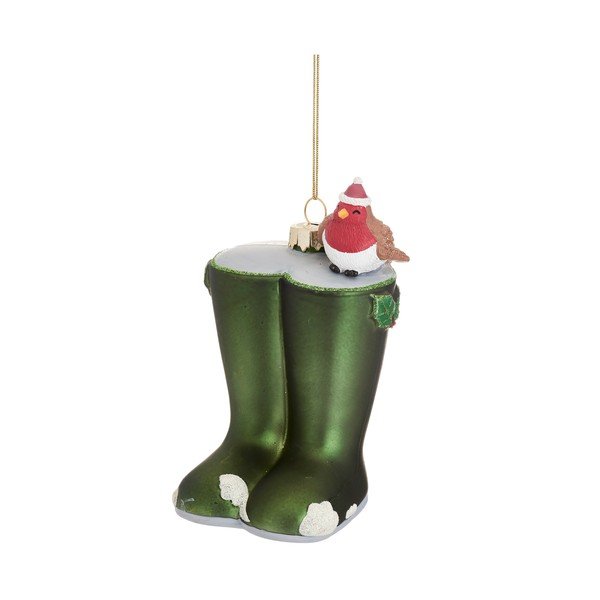 Ornament de Crăciun lucrat manual din sticlă 12 cm Christmas Wellies – Sass & Belle
