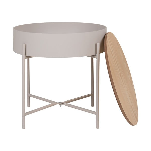 Măsuță auxiliară rotundă din metal ø 40 cm Sisco – House Nordic-image-2