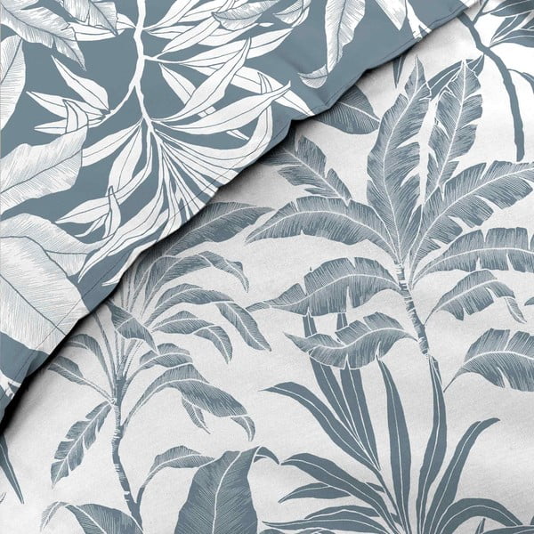 Lenjerie de pat albă-albastră din bumbac pentru pat dublu, extinsă 240x220 cm Hera – douceur d'intérieur-image-2