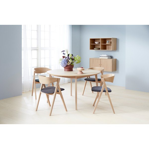Scaun de dining gri închis/în culoare naturală din lemn de stejar City – Hammel Furniture-image-1