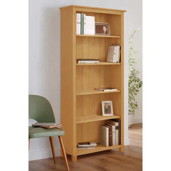 Bibliotecă în culoare naturală din lemn de pin 77x171 cm Pivo – Støraa-image-1