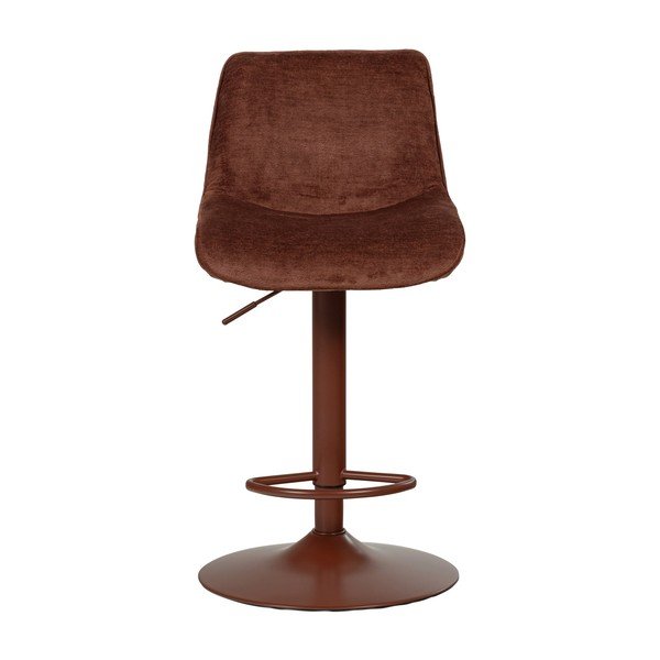 Scaun de bar maro coniac cu înălțime ajustabilă tapițat Marten – WOOOD-image-3