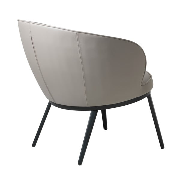Fotoliu gri/bej cu tapițerie din imitație de piele Gain – Unique Furniture-image-3