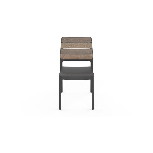 Scaun de grădină gri închis/maro închis din plastic Deco Porto – Keter-image-1