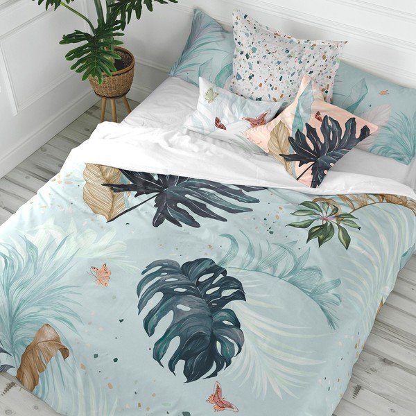 Husă din bumbac pentru pilotă Happy Friday Basic Tropical, 140 x 200 cm-image-1