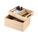 Organizator de baie în culoare naturală pentru cosmetice, din bambus Isalys – MSV