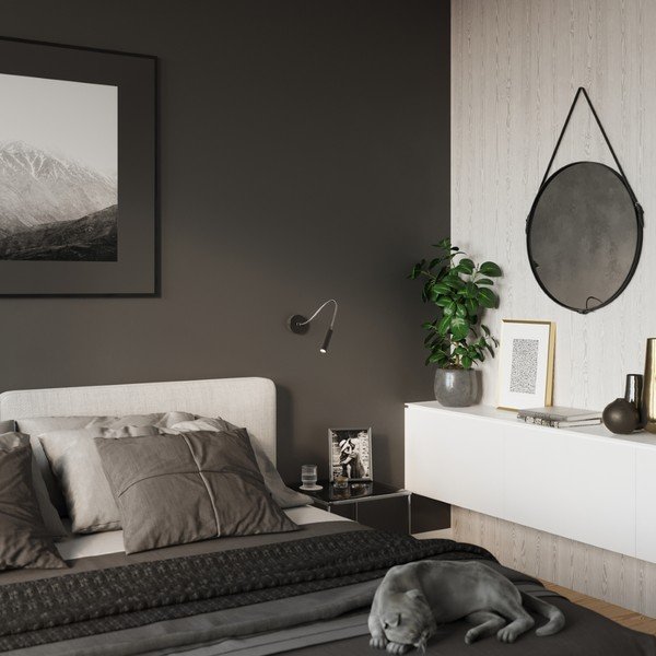 Aplică de perete neagră Aludra – Sollux-image-3