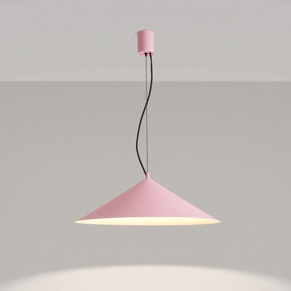 Lustră roz LED din metal ø 50 cm FINT – Thoro-image-1